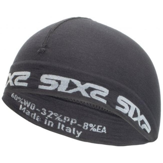 Six2 Sottocaschi Moto Wool Black Unisex